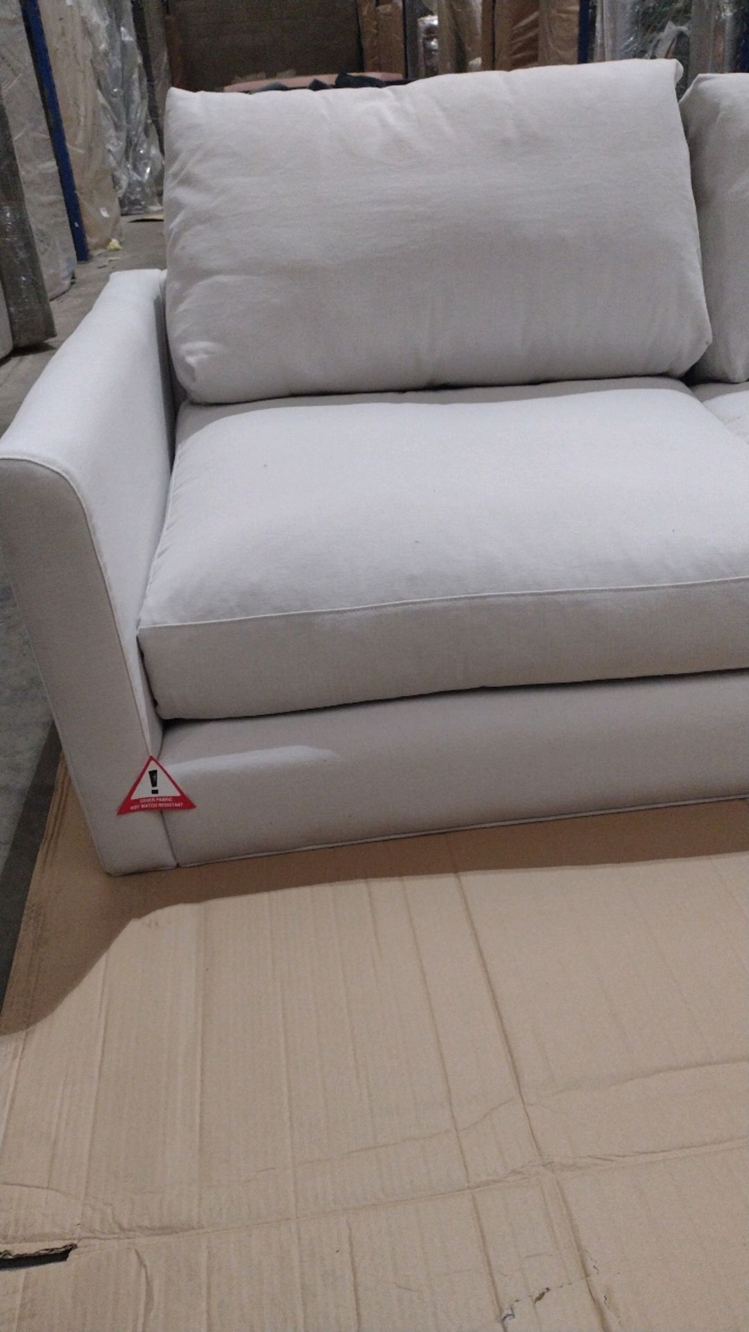 Izzy 4 Seat Sofa In Alabaster Brushed Linen Cotton RRP - £2630 - Image 4 of 9