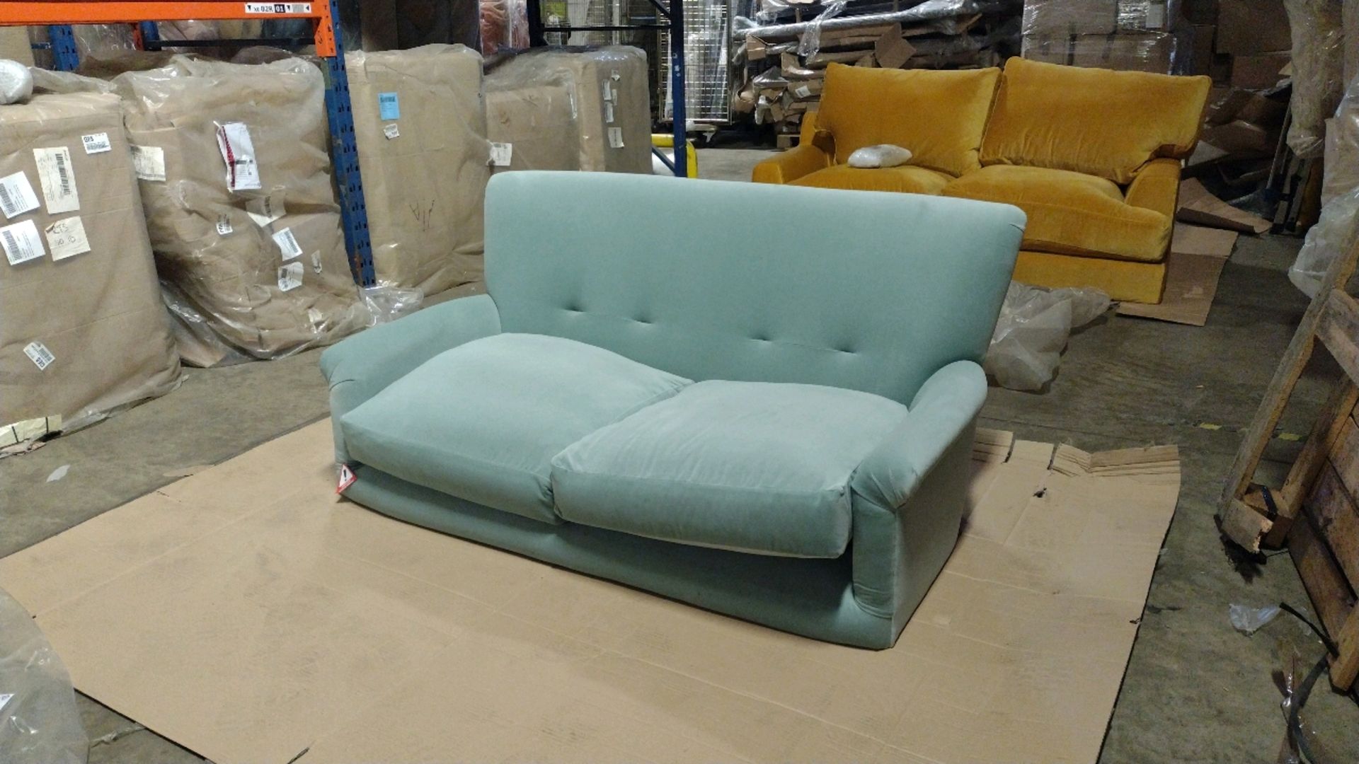 Alderney 2 Seat Sofa In Sage Smart Velvet RRP - £1700 - Image 3 of 6