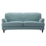 Snowdrop 3 Seat Sofa In Lagoon Brushed Linen Cotton RRP - £1870