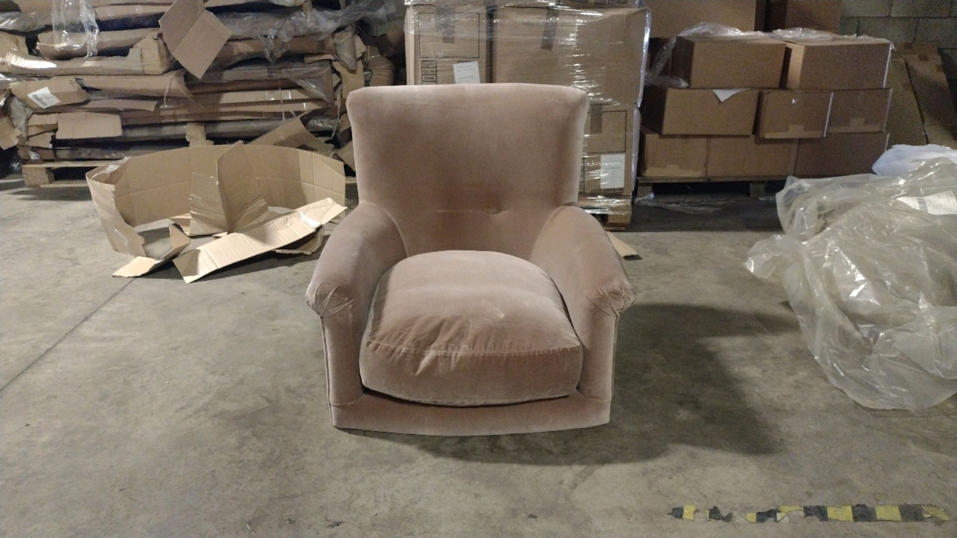 Alderney Armchair In Spiced Latte Cotton Matt Velvet RRP - £1090 - Image 3 of 5