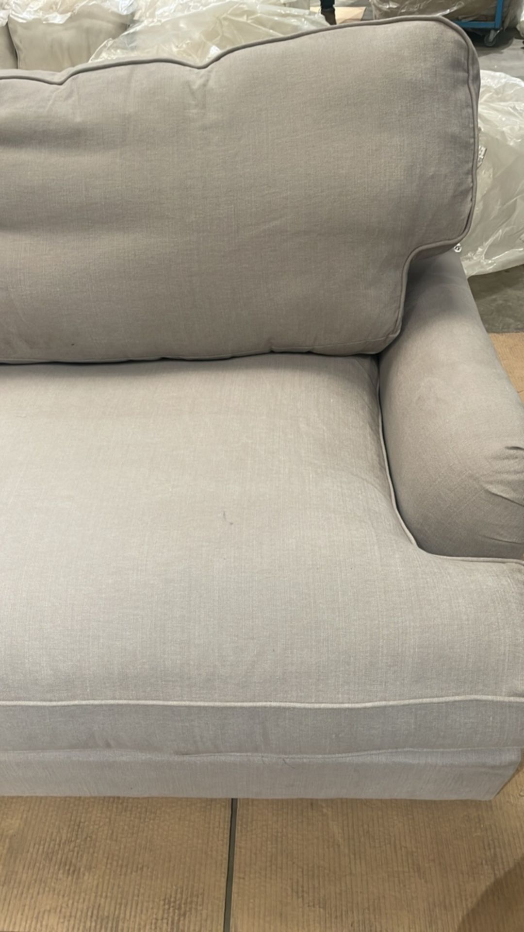 Bluebell 3 Seat Sofa Bed In Stone Brushed Linen Cotton RRP - £2620 - Image 3 of 8