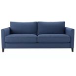 Izzy 3 Seat Sofa In Oxford Blue Brushed Linen Cotton RRP - £2110