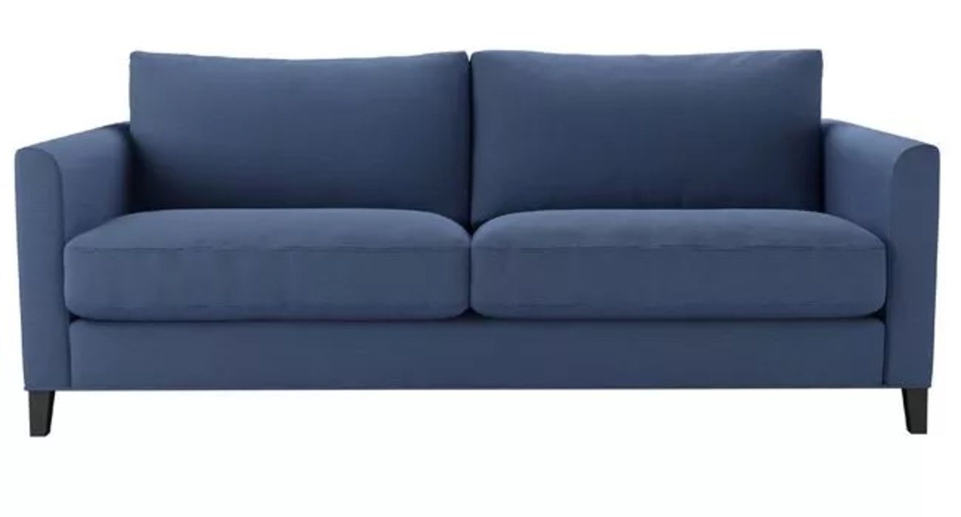 Izzy 3 Seat Sofa In Oxford Blue Brushed Linen Cotton RRP - £2110