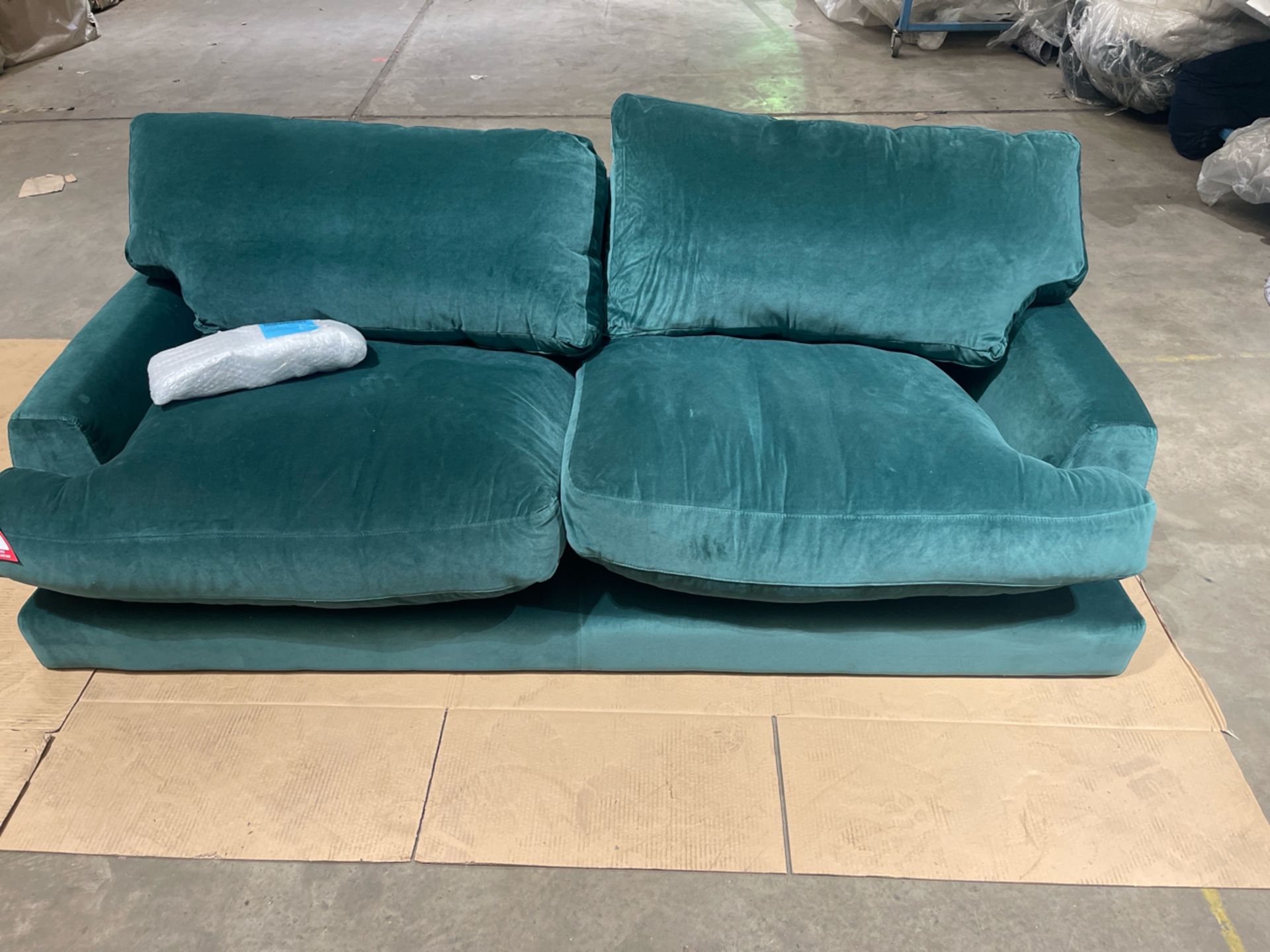 Isla 3 Seat Sofa In Jade Smart Velvet RRP - £2680 - Image 2 of 4
