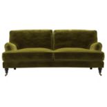 Bluebell 3 Seat Sofa In Olive Cotton Matt Velvet RRP - £2620