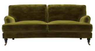 Bluebell 3 Seat Sofa In Olive Cotton Matt Velvet RRP - £2620