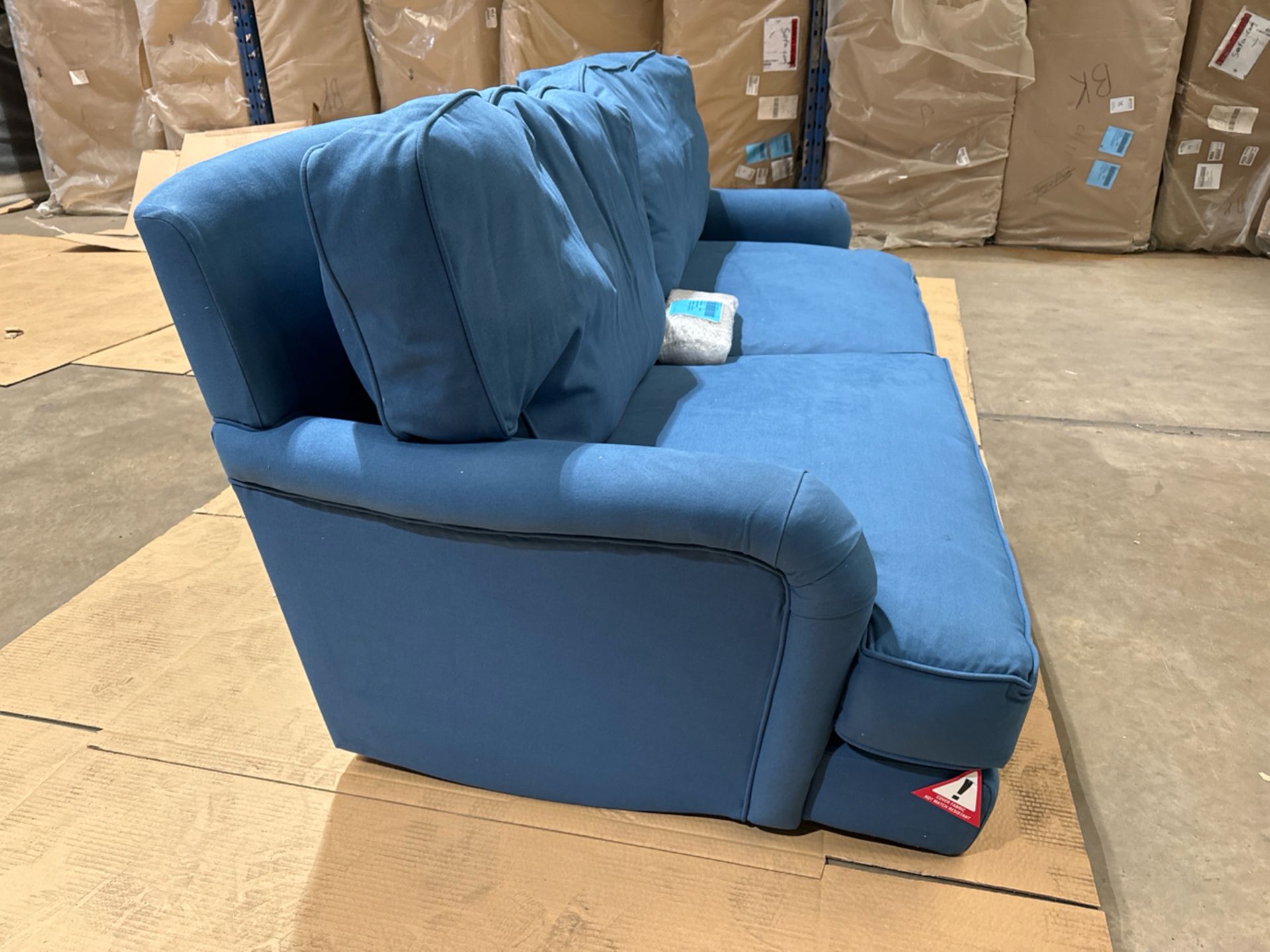 Bluebell 2.5 Seat Sofa (Breaks Down) In Heather Blue Smart Cotton RRP - £2590 - Image 3 of 6