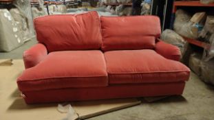 Bluebell 2.5 Seat Sofa Bed In Dusty Rose Cotton Matt Velvet RRP - £2800