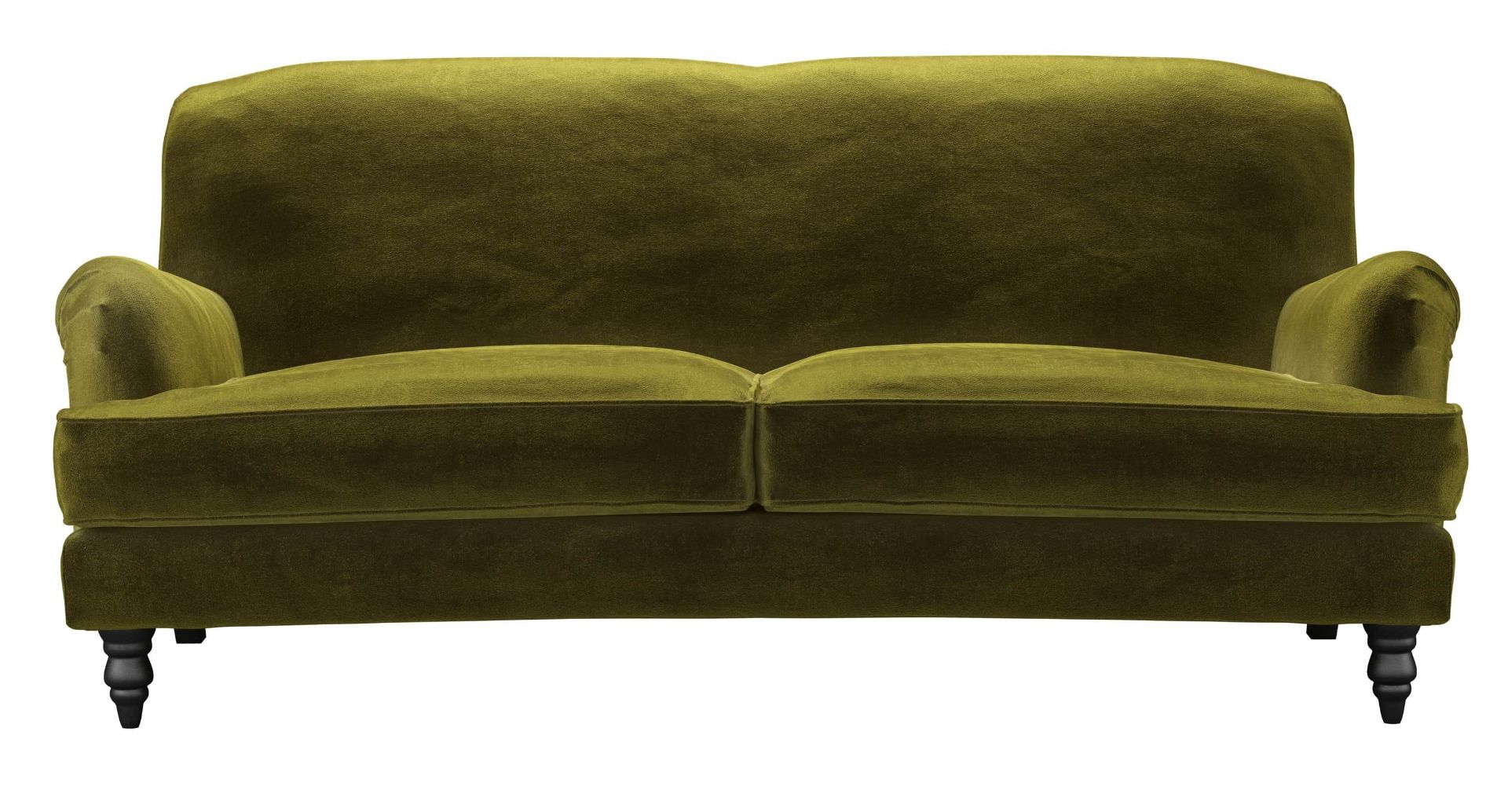 Snowdrop 3 Seat Sofa In Olive Cotton Matt Velvet RRP - £2100