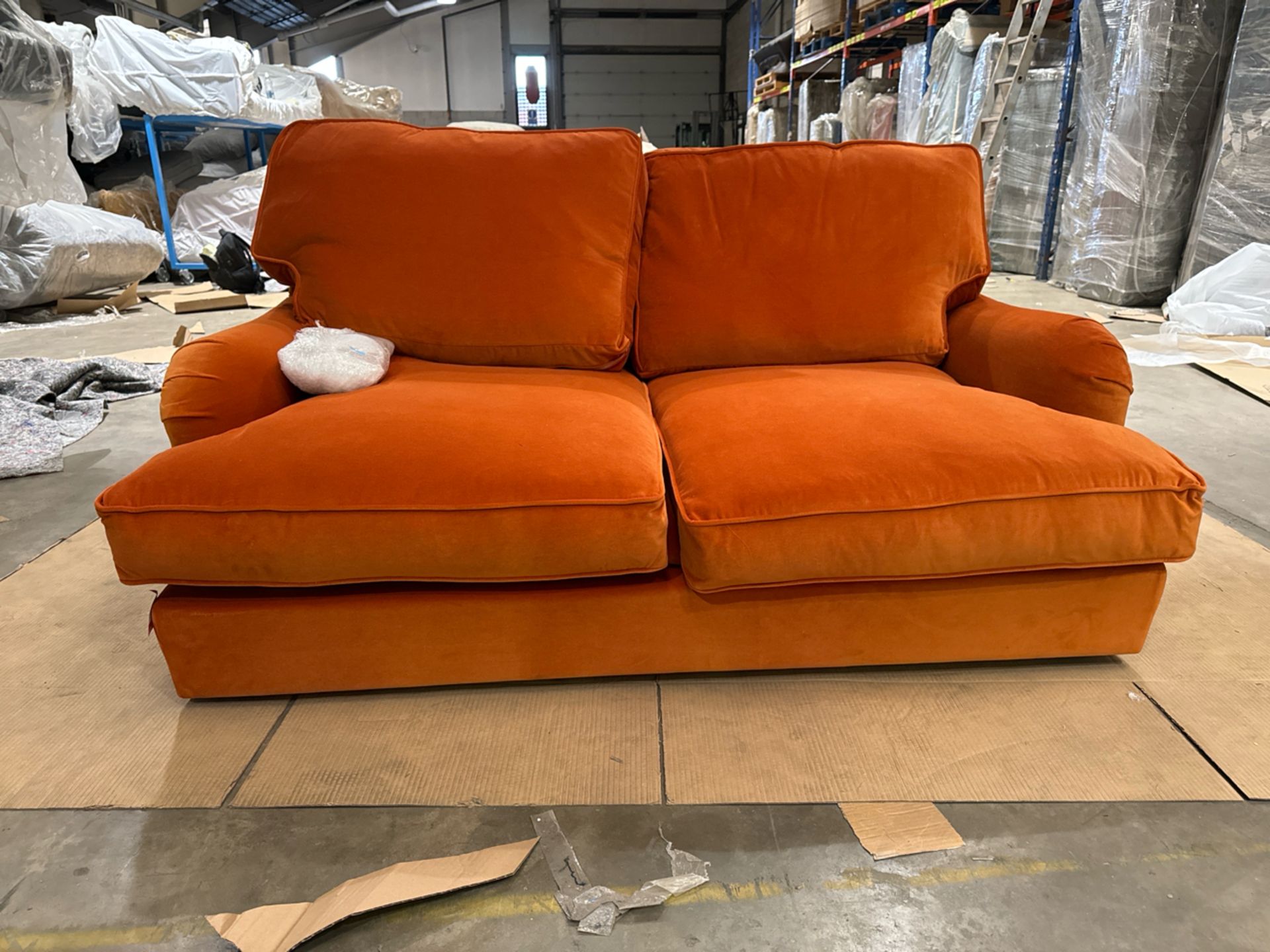 Bluebell 2 Seat Sofa Bed In Paprika Smart Velvet RRP - £2680 - Image 2 of 7