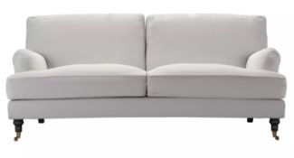 Bluebell 3 Seat Sofa (Breaks Down) In Alabaster Brushed Linen Cotton RRP - £2470
