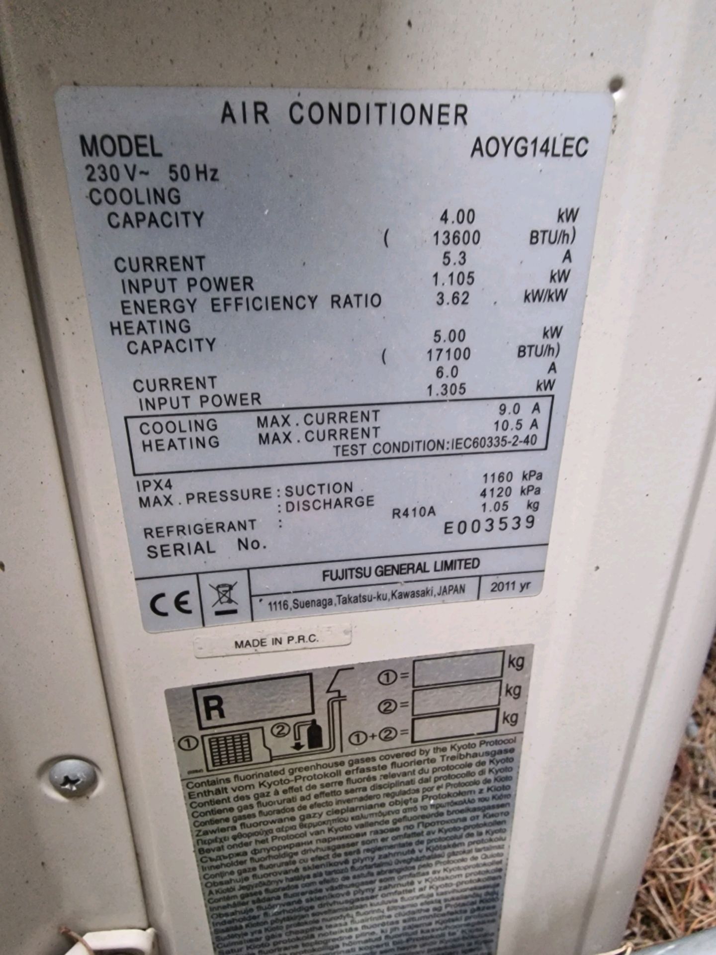 Fujitsu Outdoor Aircon Unit - Image 2 of 2