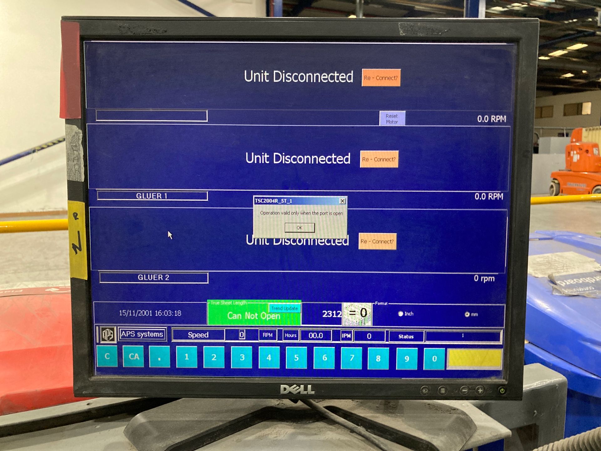 Scitex Finishing Gluer Control Unit