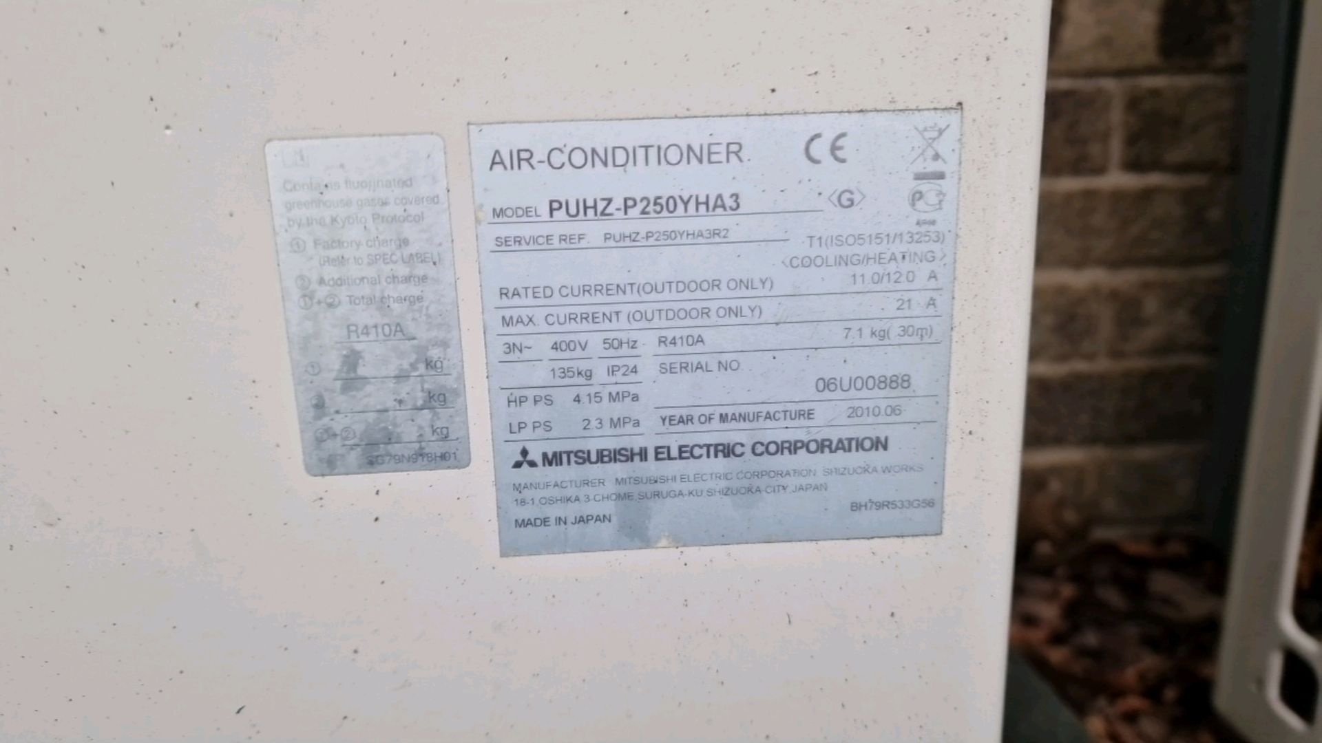 Mitsubishi Outdoor Aircon Unit - Image 3 of 3