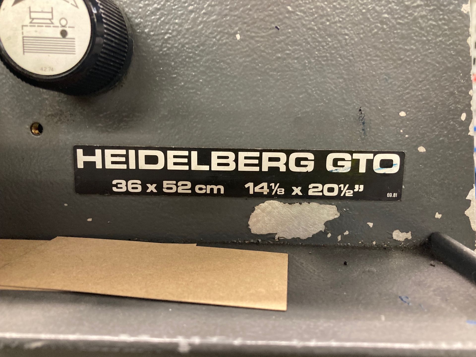 Heidelberg GTO 52 1 Colour Sheet-fed Press - Image 4 of 5