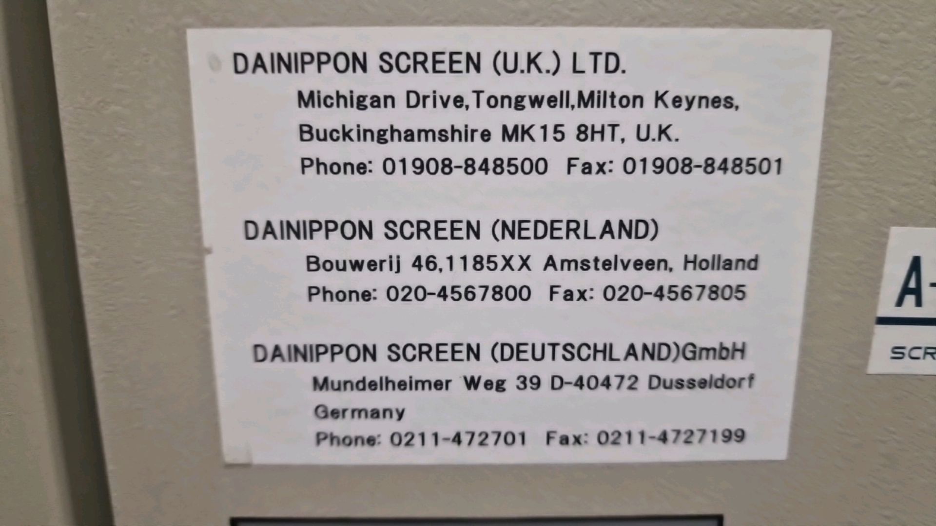 Dainippon Screen Platerite 8600S - Bild 7 aus 14