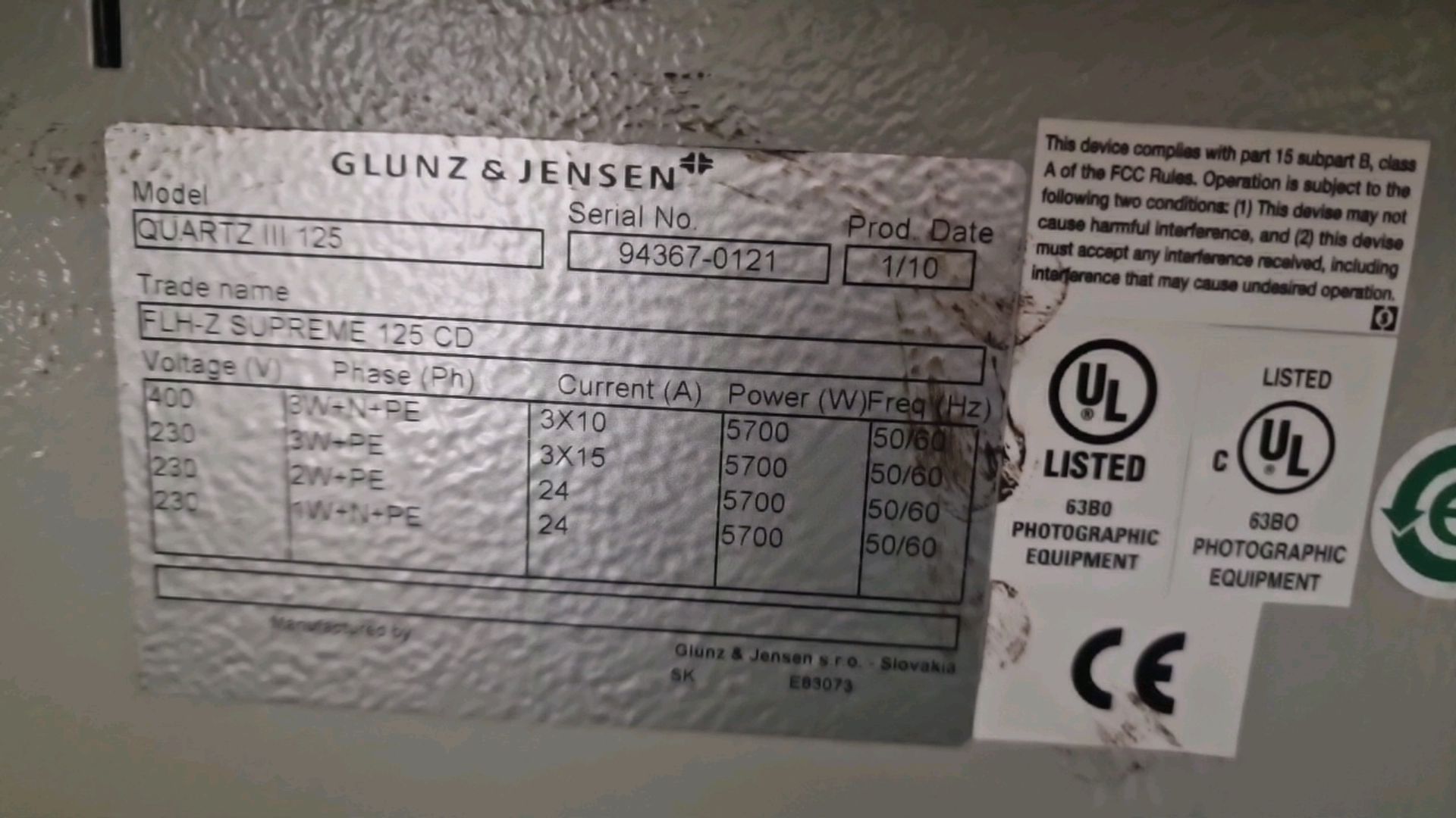 2010 Glunz & Jensen Quartz 111 125 Thermal Plate Processer - Image 4 of 9