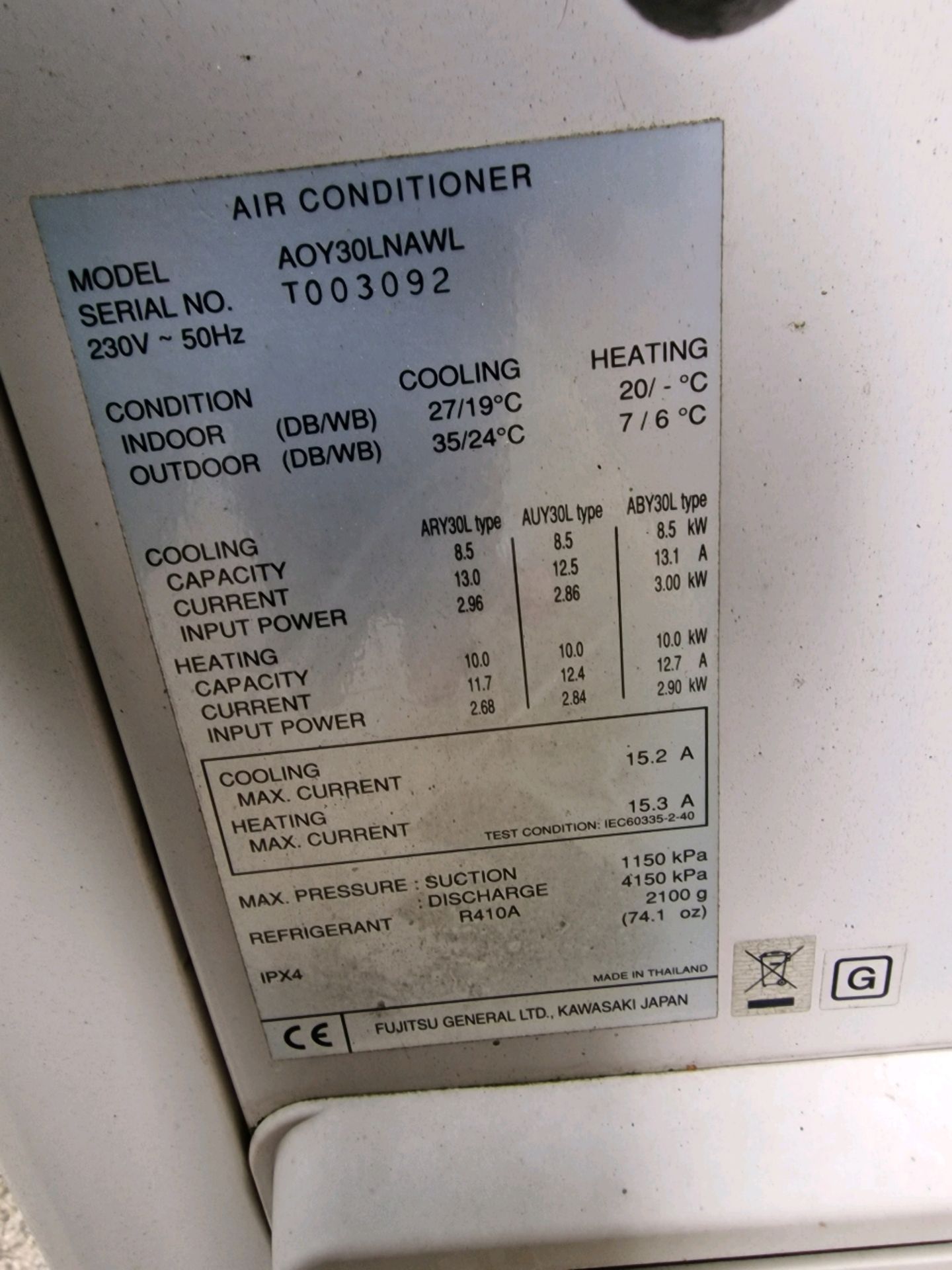 Fujitsu Outdoor Aircon Unit - Image 2 of 2