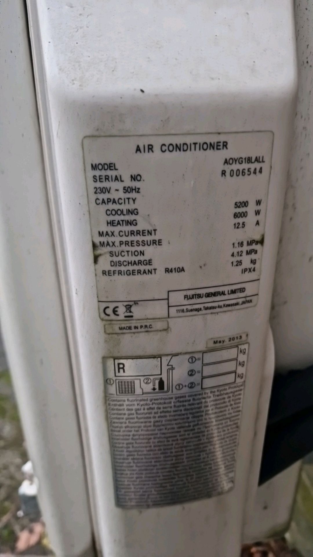 Fujitsu Outdoor Aircon Unit - Image 2 of 2