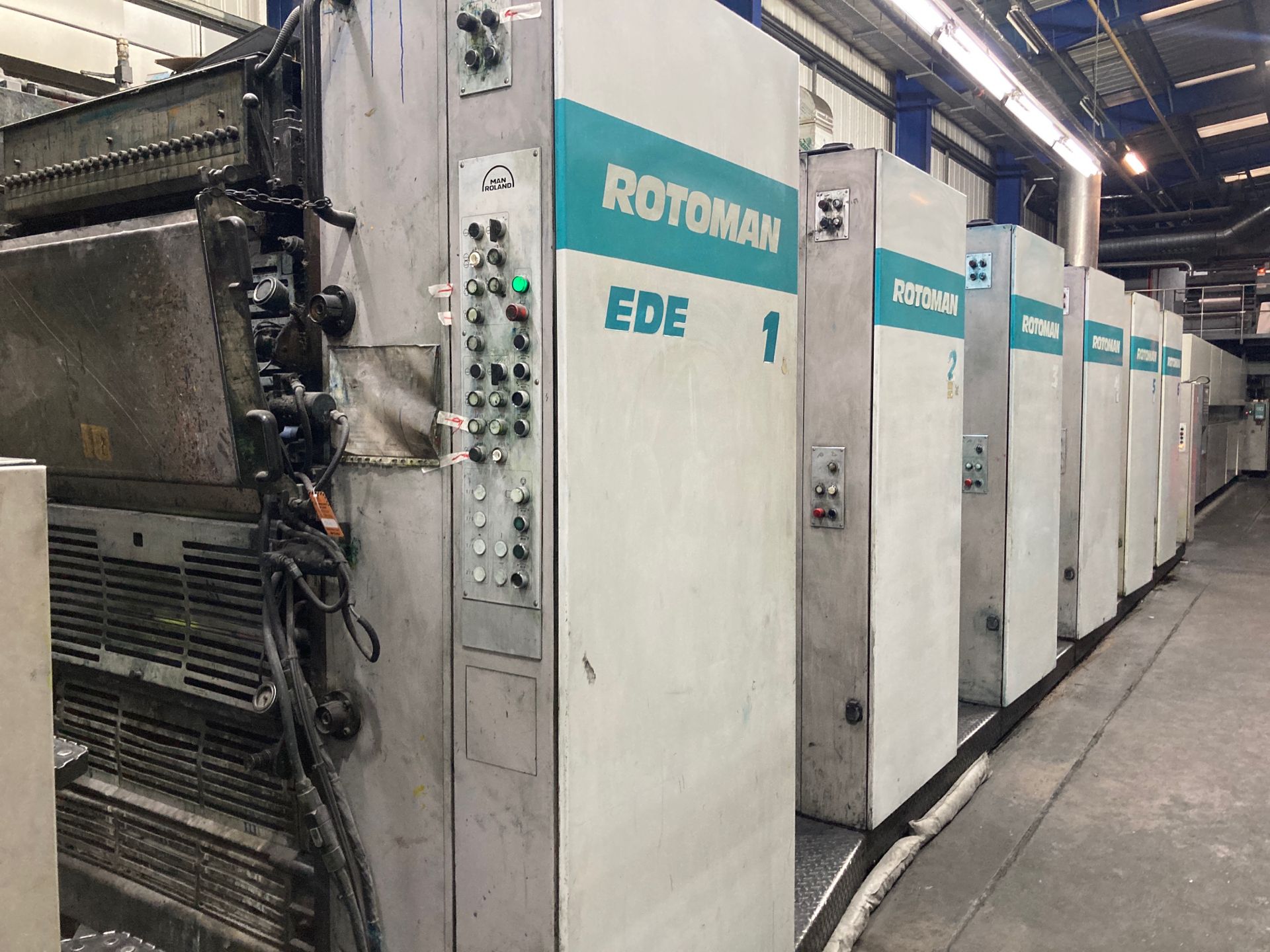 ManRoland Rotoman EDE 6 Station Offset Printing Press and Dryer