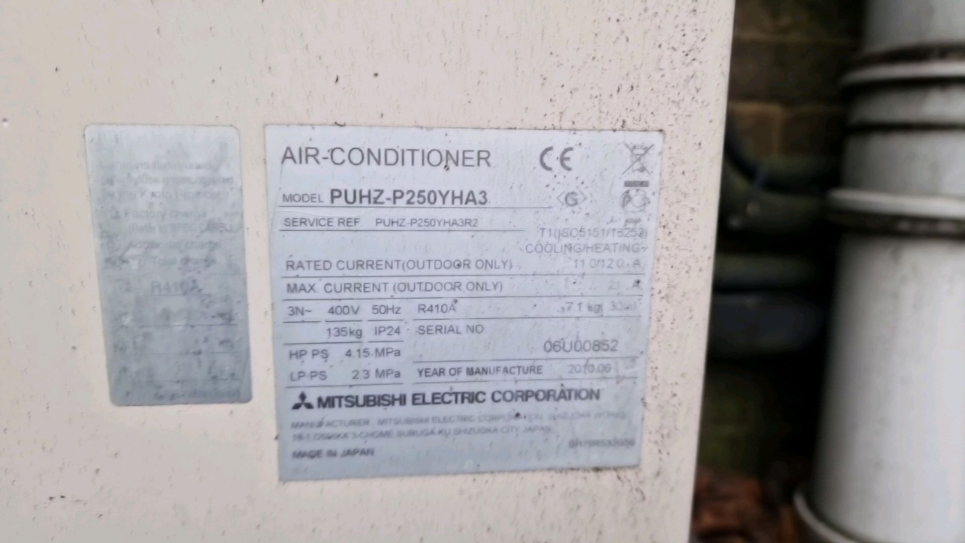 Mitsubishi Outdoor Aircon Unit - Image 3 of 3