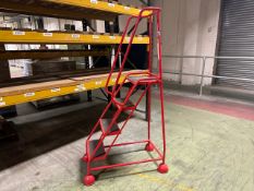 Red Mobile Step Ladder