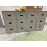 Metal Filing Cabinets x4