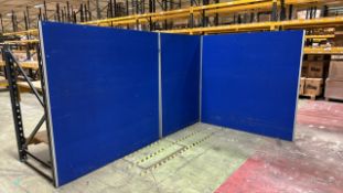 Blue Fabric Partitions x3
