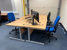 Bank Of 4 Desks & Chairs