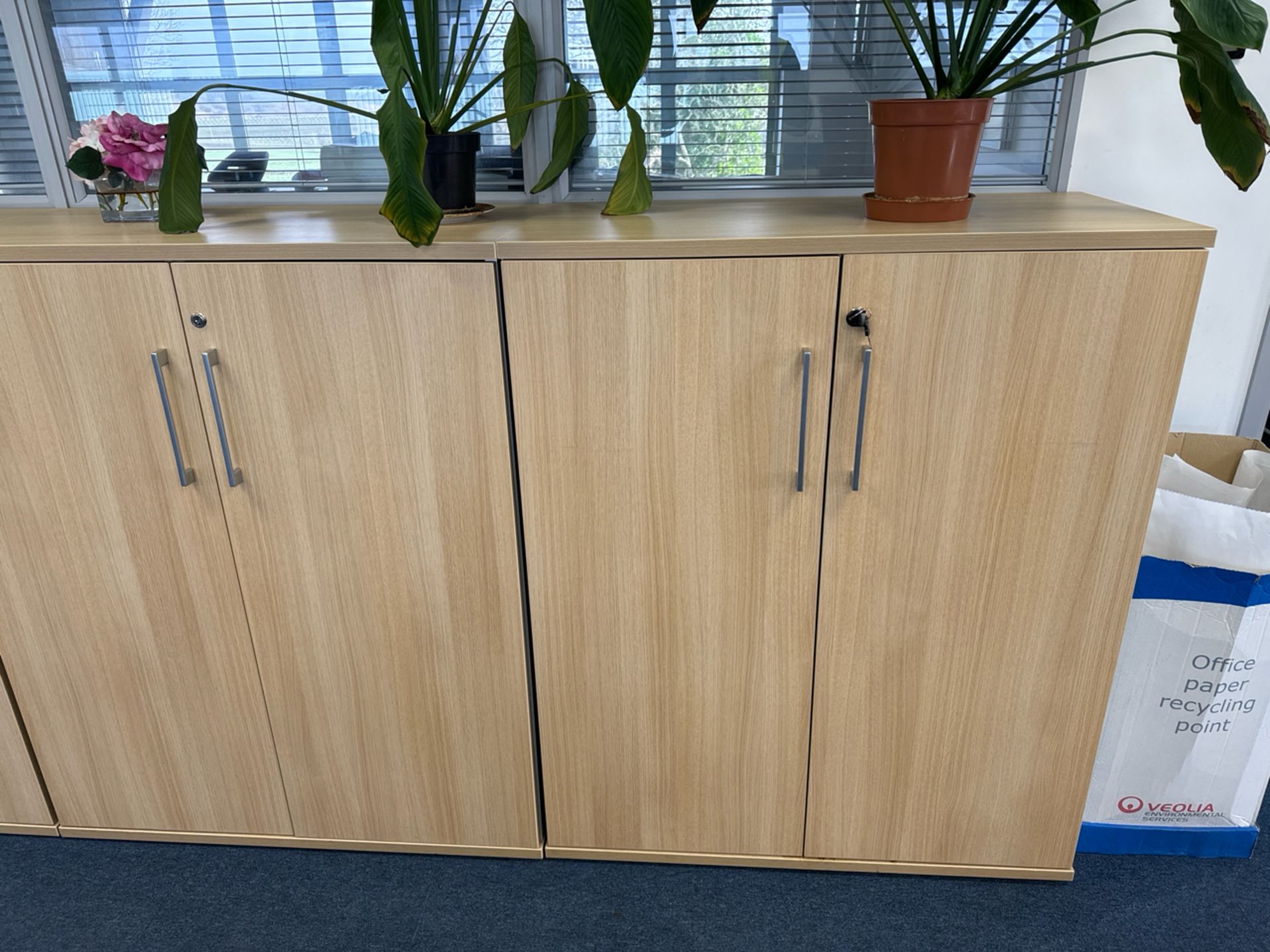 Pine Effect Office Cabinets x3 - Image 3 of 5