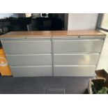 Bisley 3 Drawer Filing Cabinet x2