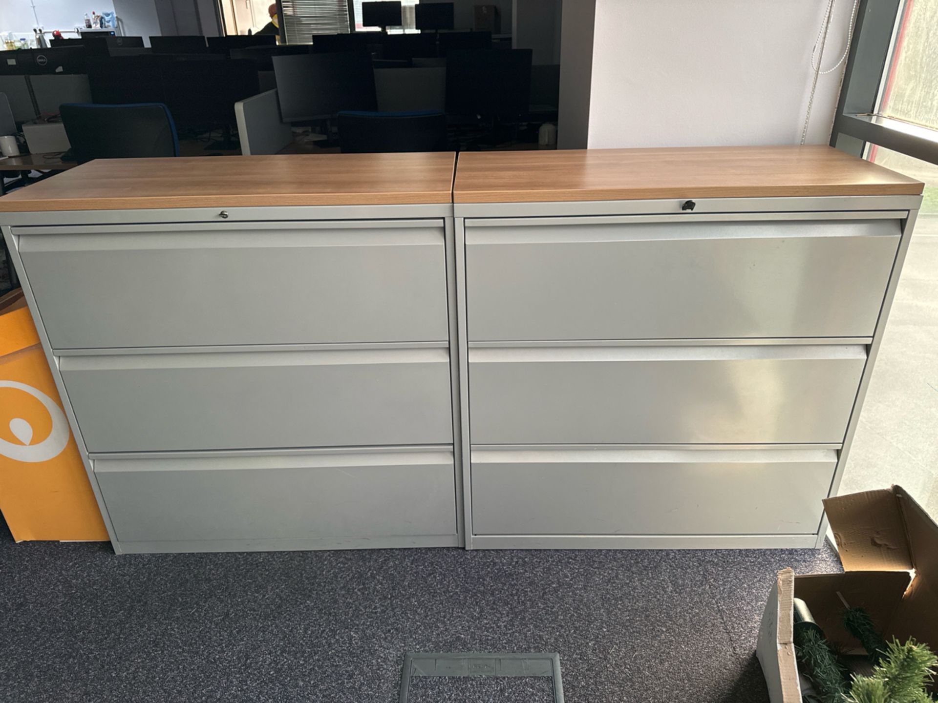 Bisley 3 Drawer Filing Cabinet x2