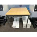 Wood Effect Square Table x2