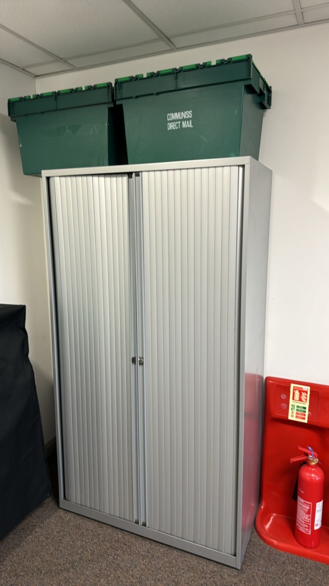 Bisley Tambour Cupboard x 3 - Image 2 of 5