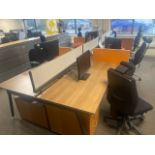 Bank Of 6x Desks With Privacy Dividers