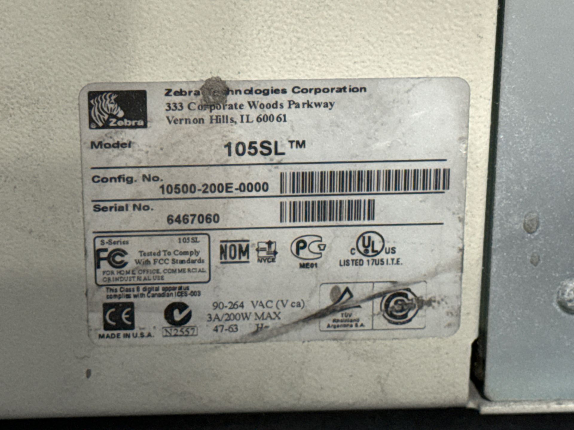 Zebra 105SL Plus Thermal Label Printer - Image 4 of 4