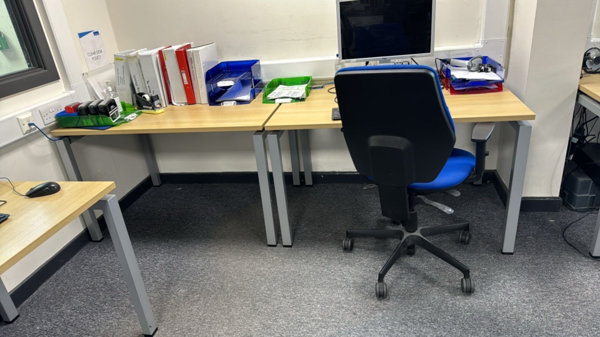 Office Desks x4, Chairs x3, Monitors, Keyboards and Mouse - Image 5 of 6