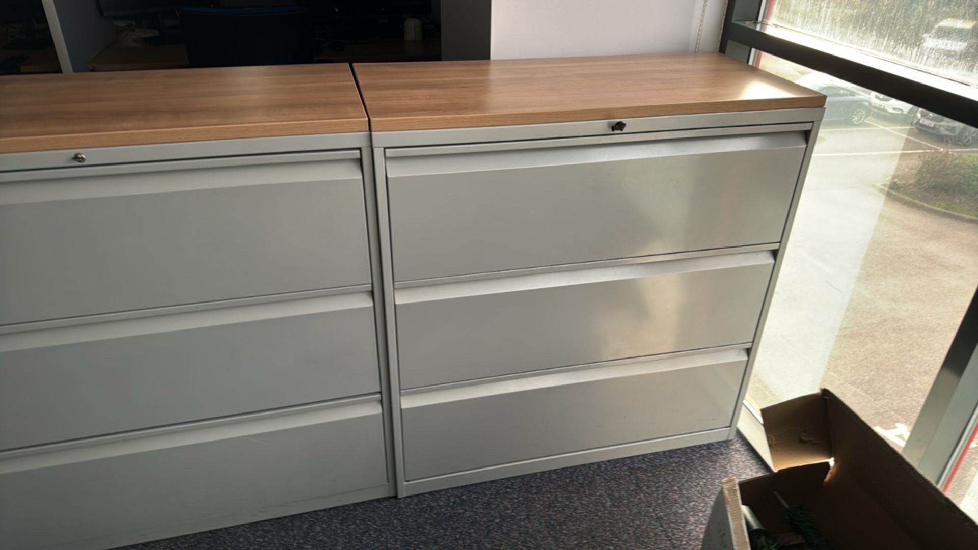 Bisley 3 Drawer Filing Cabinet x2 - Bild 3 aus 4