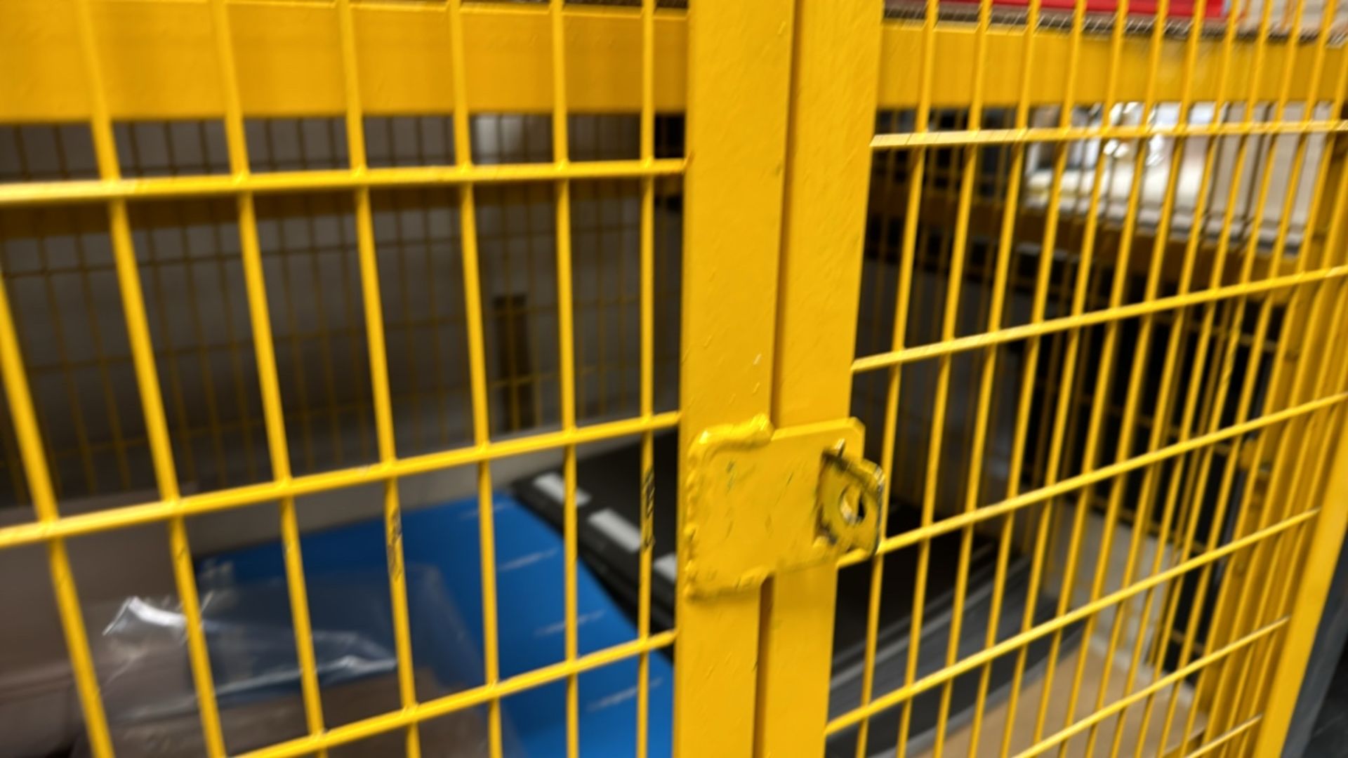 Yellow Lockable Mobile Storage Cage - Image 6 of 6