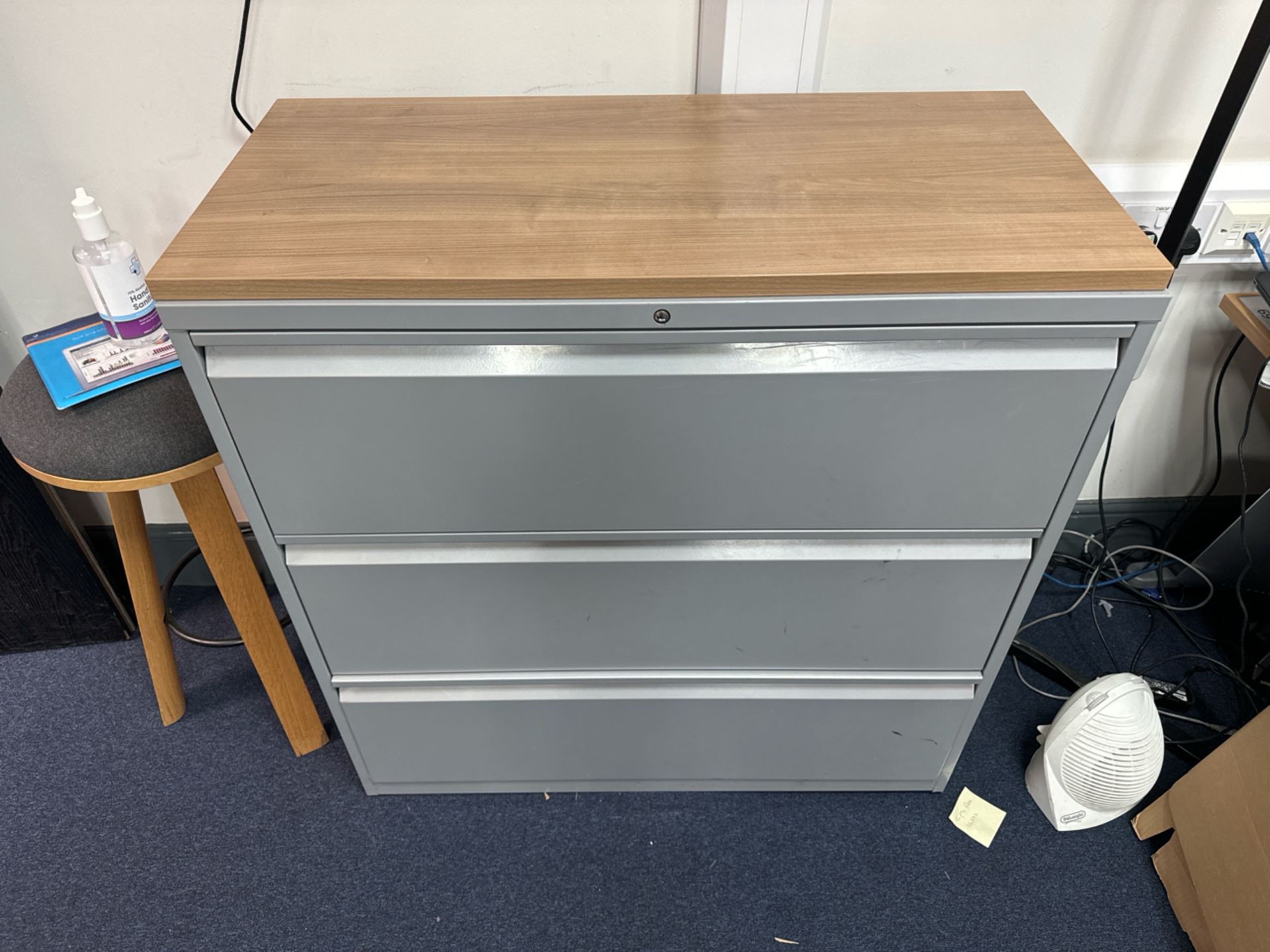 Metal Storage Drawers With Pine Effect Top - Image 4 of 4