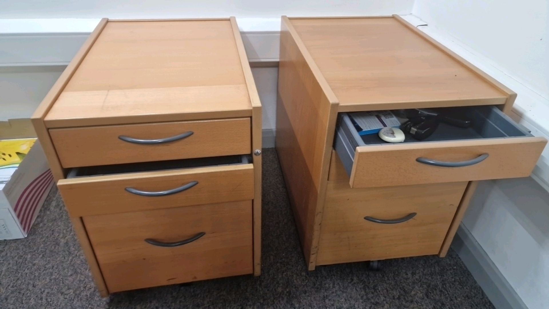 Wooden Under Desk Drawers x2 - Image 4 of 4