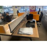 Bank Of 6x Desks With Privacy Dividers