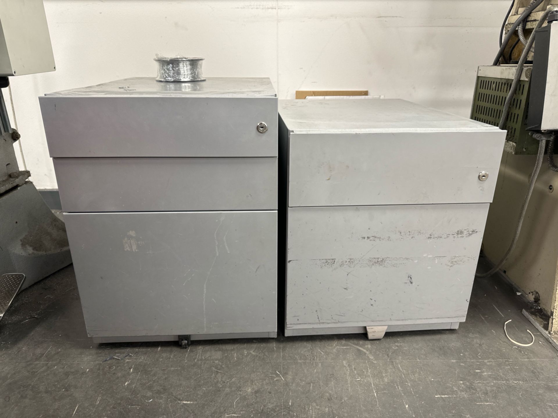 Grey Metal Drawer Units x3