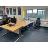 Bank Of 5 Desks & Chairs