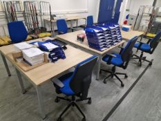Bank Of 6 Desks & 6 Office Chairs
