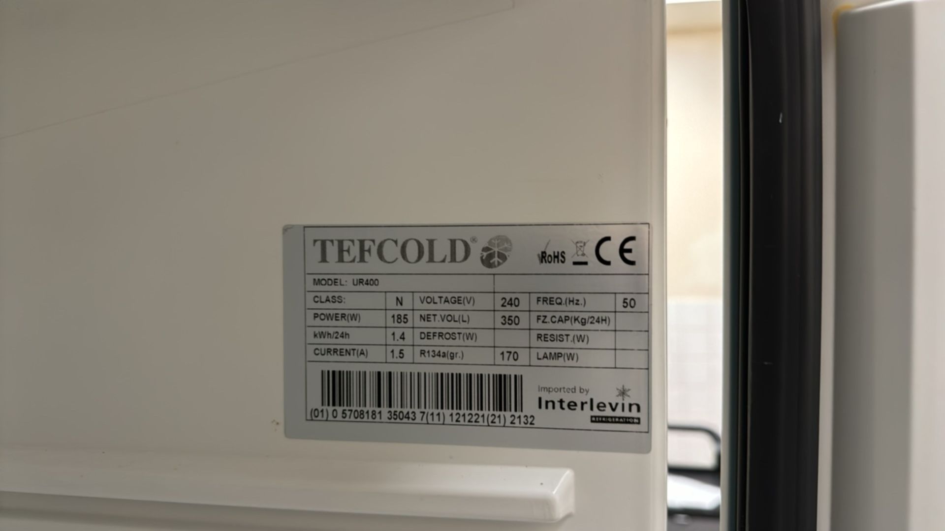 Tefco UR400 Upright Fridge - Image 5 of 6