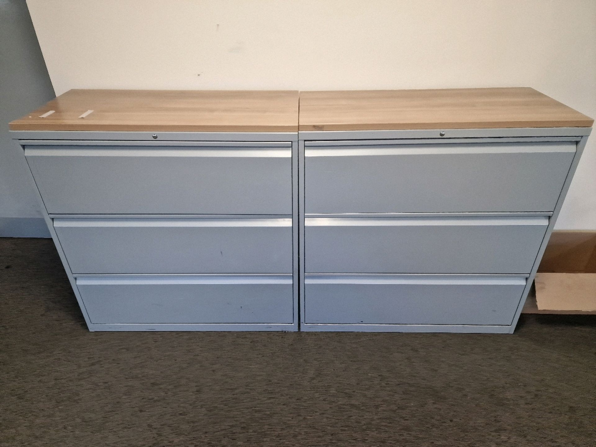 Bisley 3 Draw Filing Cabinet x2