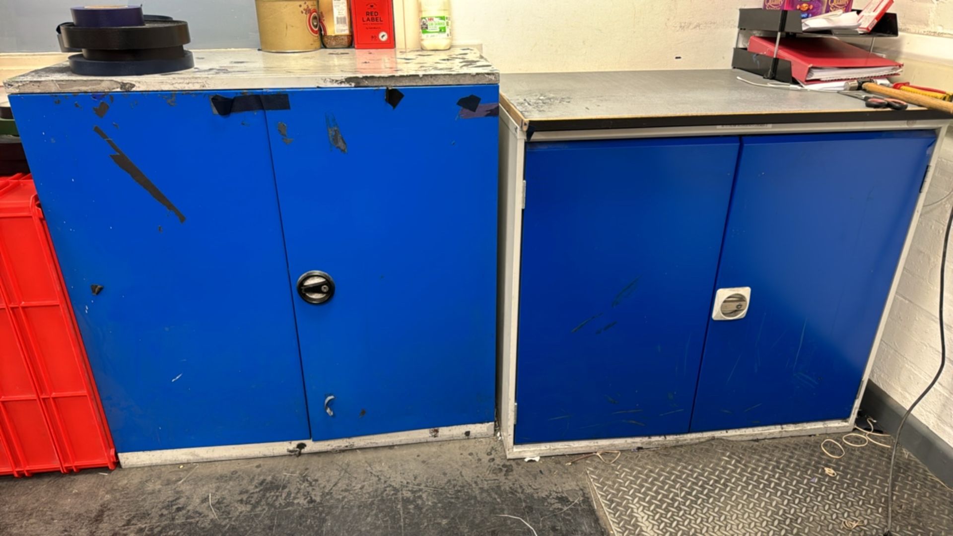 Blue Metal Storage Units x2 - Image 2 of 5