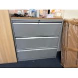 Metal Storage Drawers With Pine Effect Top