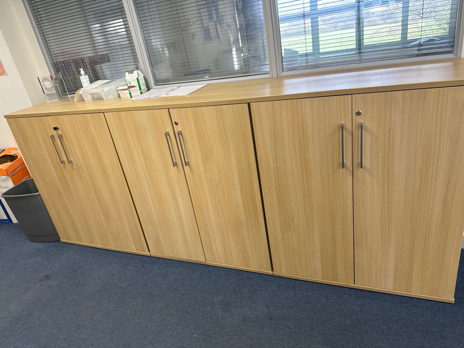 Pine Effect Office Cabinets x3 - Image 2 of 3